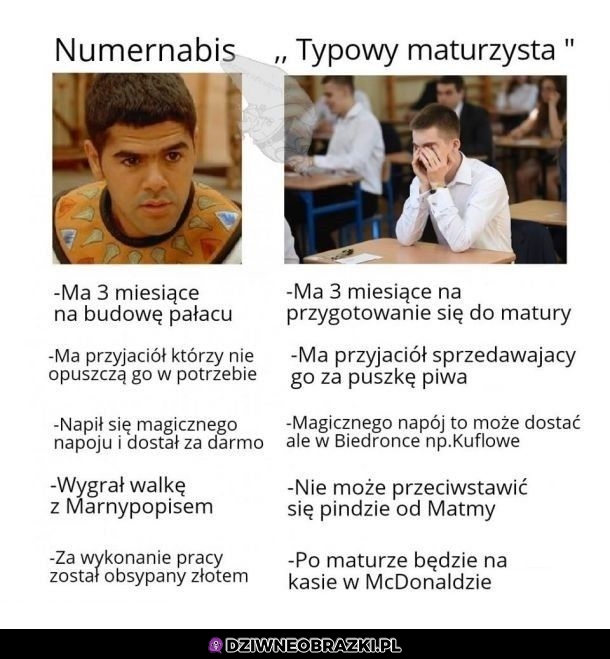 Numernabis vs Maturzysta