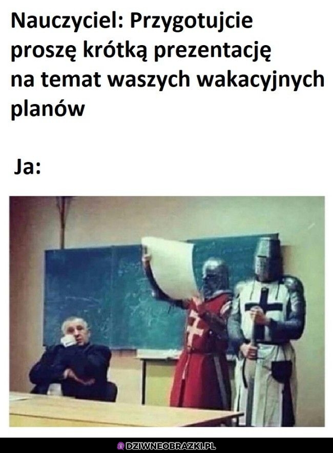 Plan na wakacje