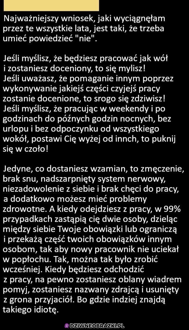 Ważny przekaz