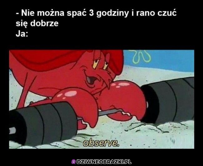 3 godziny snu