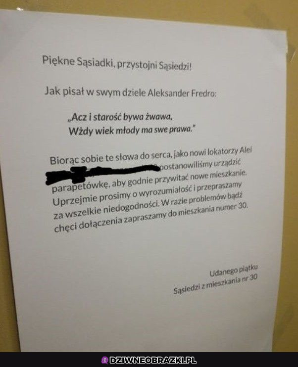 Kiedy robisz parapetówkę