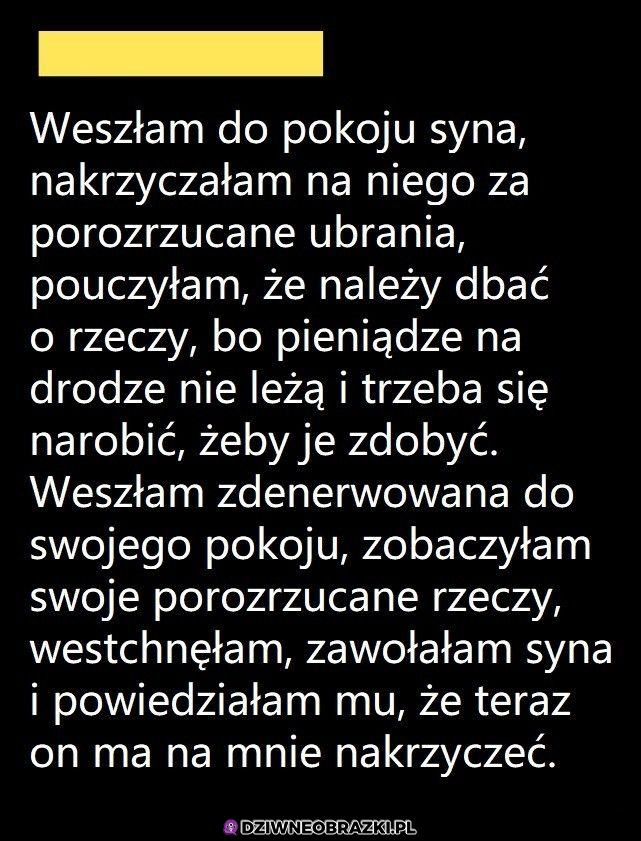 Przynajmniej zrozumiała swój błąd