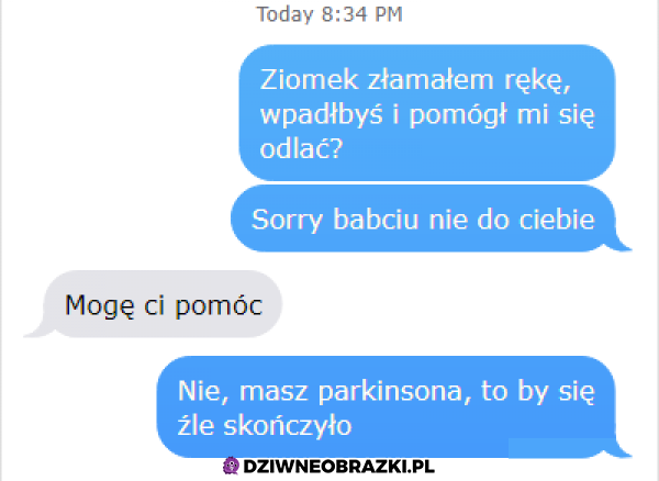 Kiedy przez przypadek napiszesz do babci