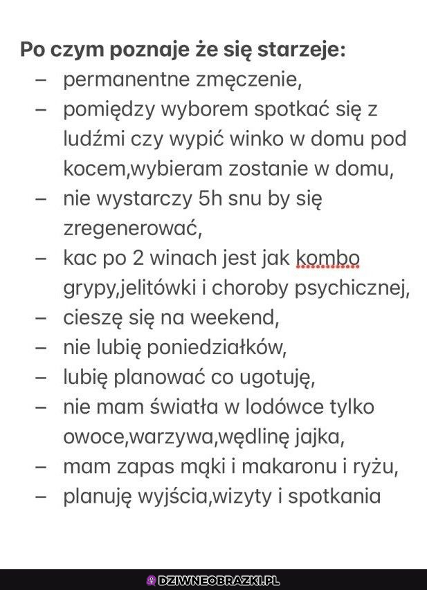 Oznaki starości 