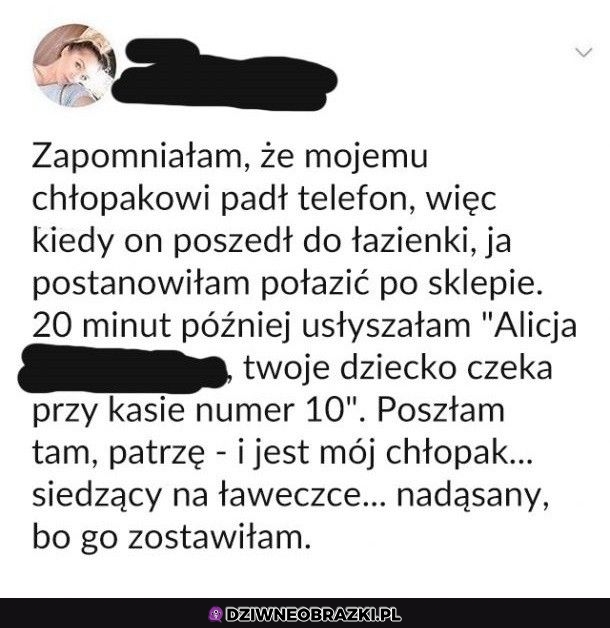 Kiedy zgubisz chłopaka na zakupach