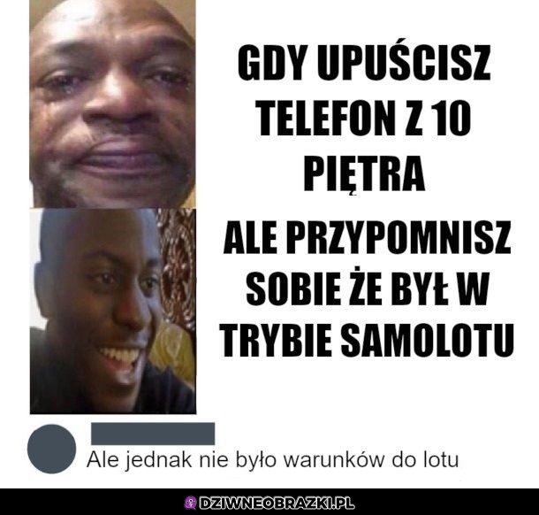 Upuszczony telefon