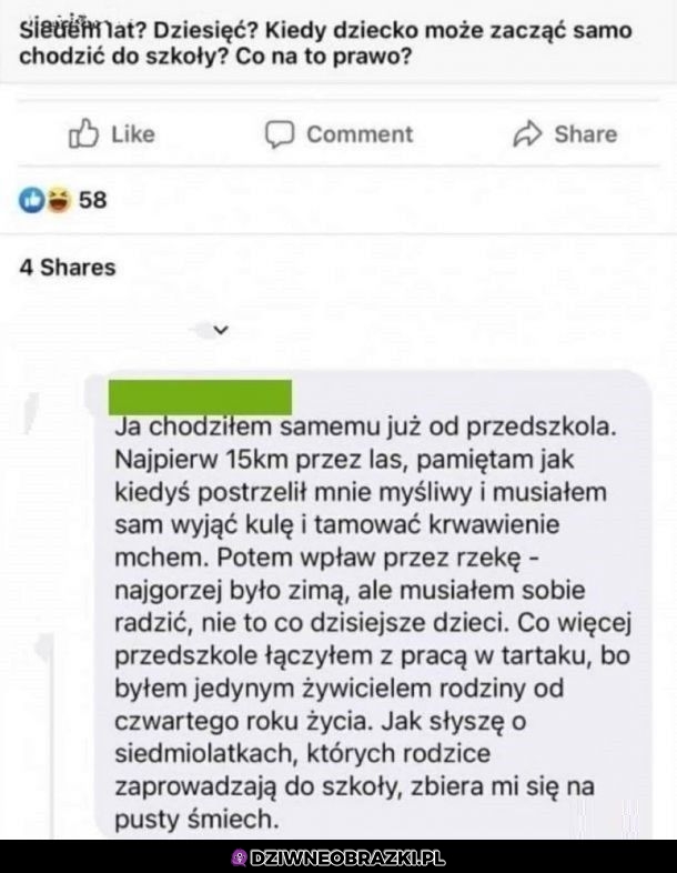 Kiedyś to było ciężko nie to co teraz