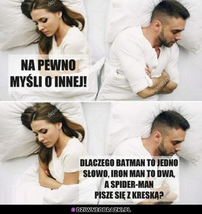 O czym myśli?