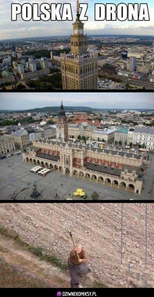 Polska z drona