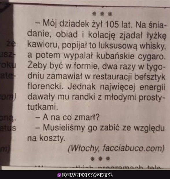 kiedy dziadek żyje zbyt długo xD