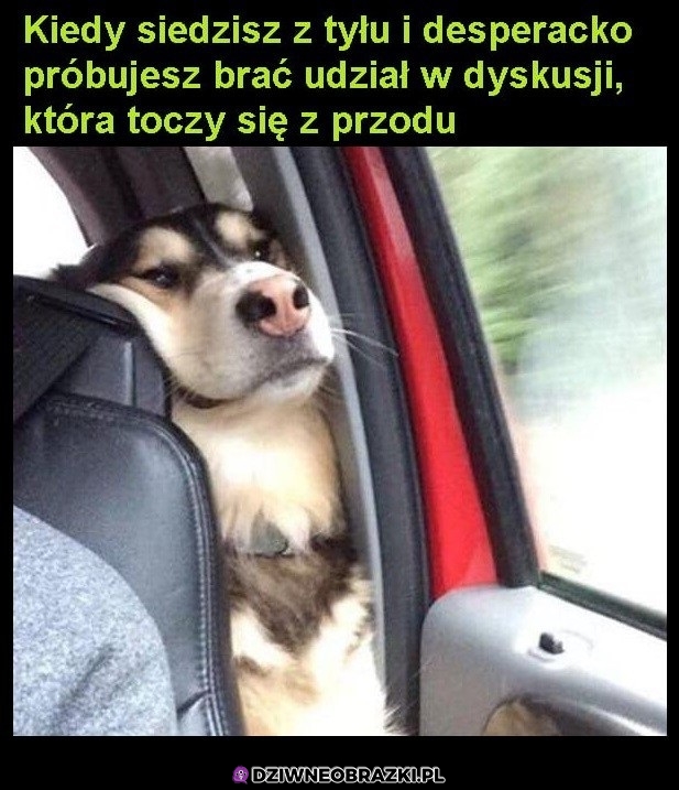 Ten moment podczas jazdy