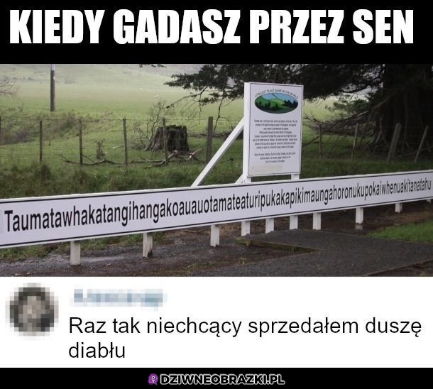 Kiedy gadasz przez sen