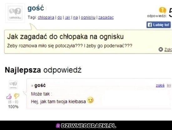 Jak zagadać na ognisku?