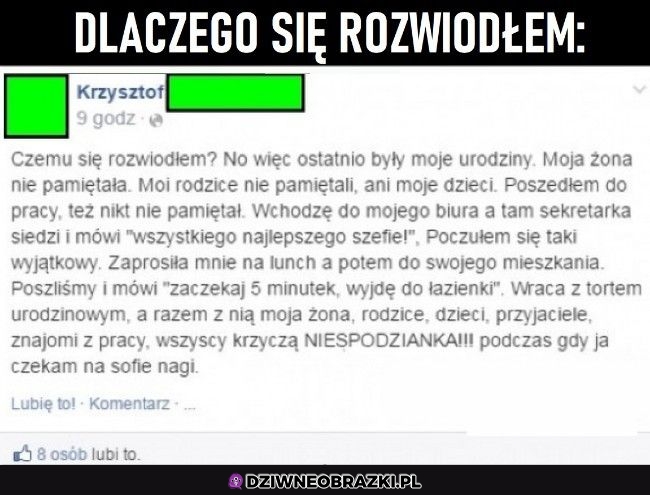 I tak to właśnie z tym rozwodem było