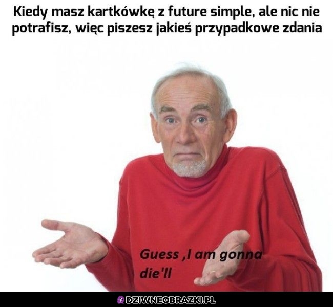 Kartkówka z angielskiego
