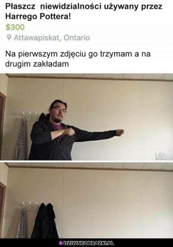 Peleryna niewidka z HP