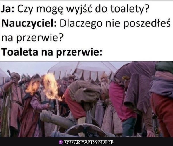 Toalety na przerwie