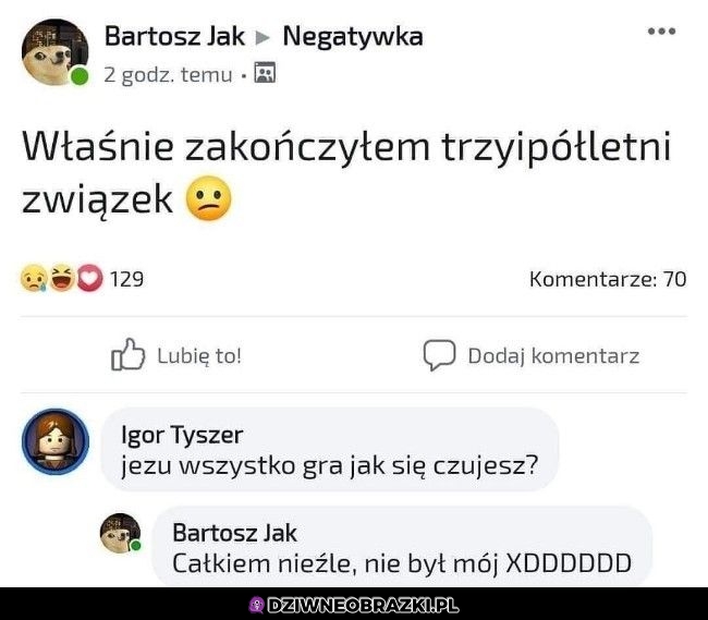 Zakończył związek