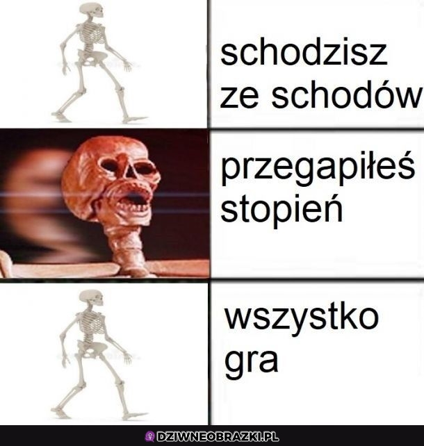 Schodzenie ze schodów takie jest