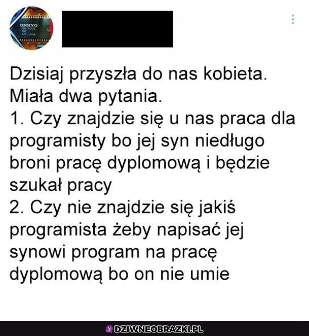 Dwa różne pytania