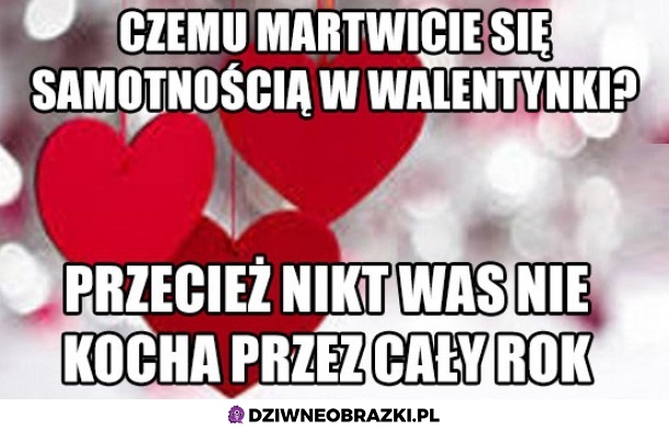 Przez pozostałe 364 dni i tak nikt nie będzie cię kochać