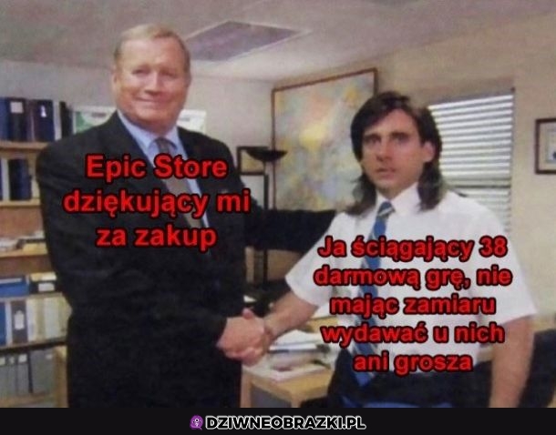 Podziękowania od Epic store