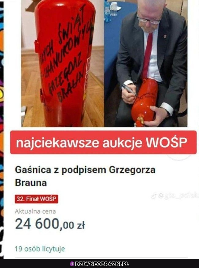 Tymczasem licytacja WOŚP