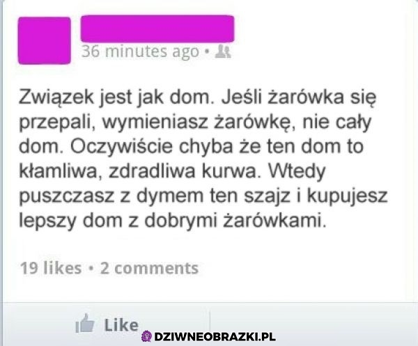 Krotko o związkach