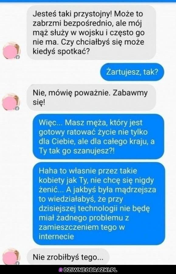 Kiedy na facebooku zaczepia Cię zwykły szon