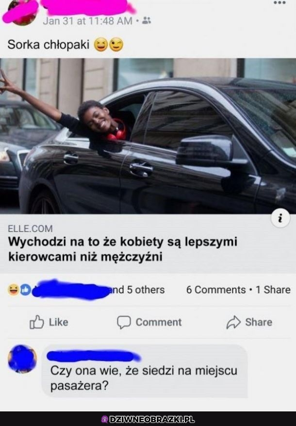 Chyba nie jest tego swiadoma