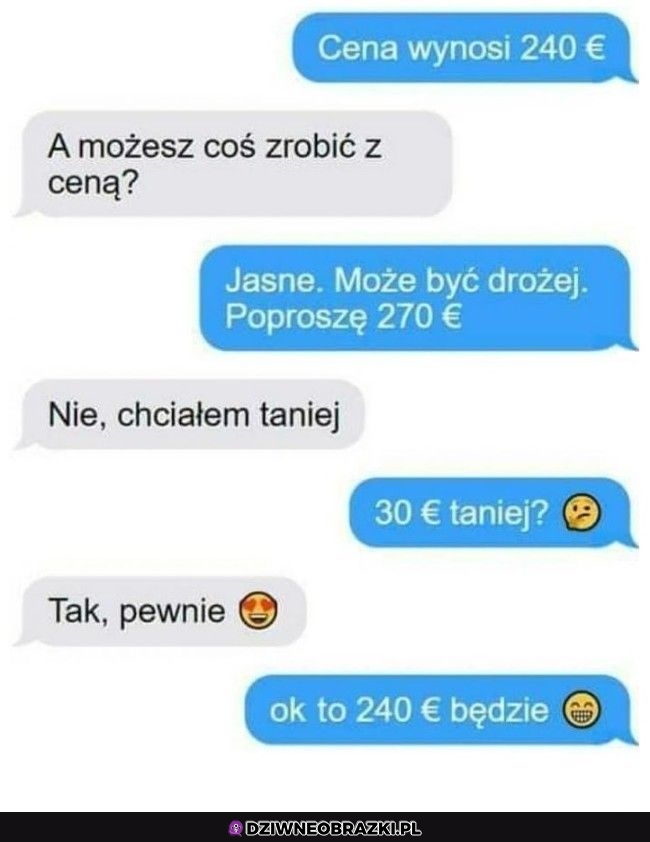 A może jednak da się coś z tą ceną zrobić?