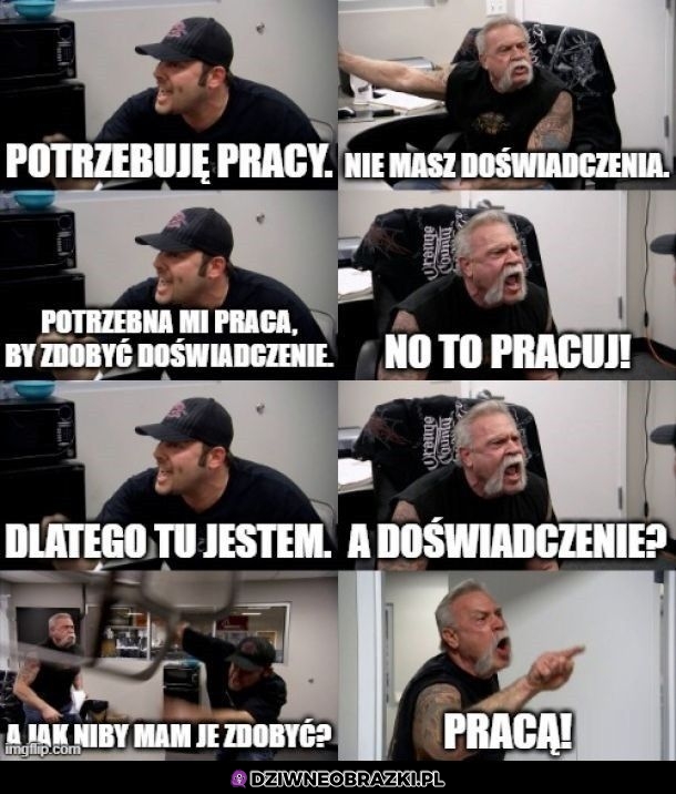 Z pracą tak bywa