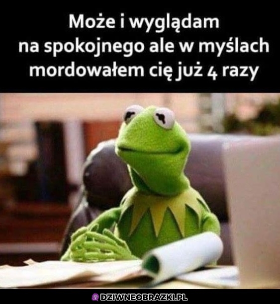 Wygląda na spokojnego