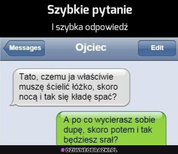 Ojciec krótko wyjaśnił