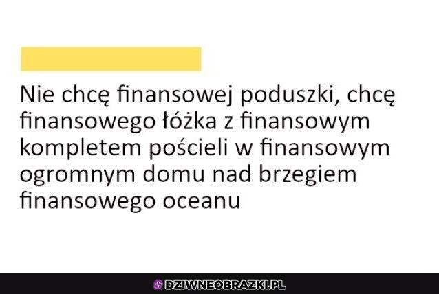 Tego potrzebuję finansowo