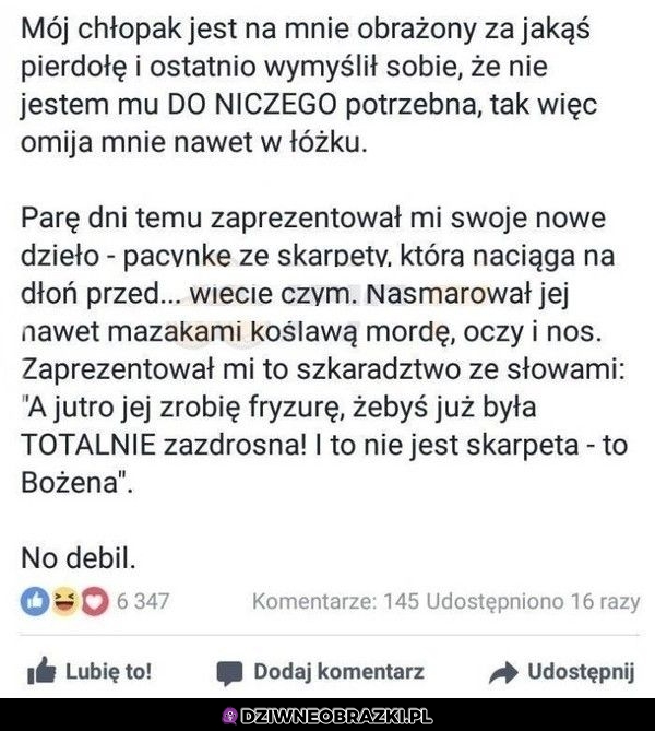 Obraził się na nią, ale to już PRZESADA!