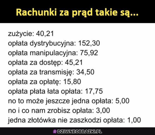 Jak podatki, od wszystkiego musi być 