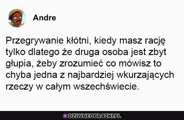 Przegrywanie kłótni