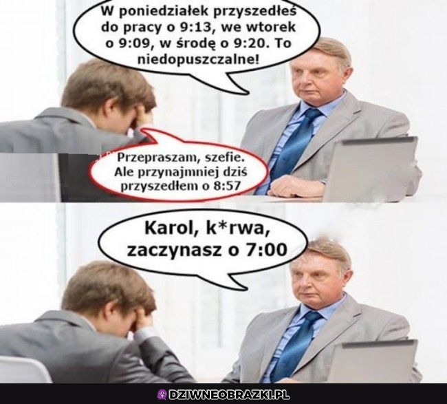 Przyjście do pracy