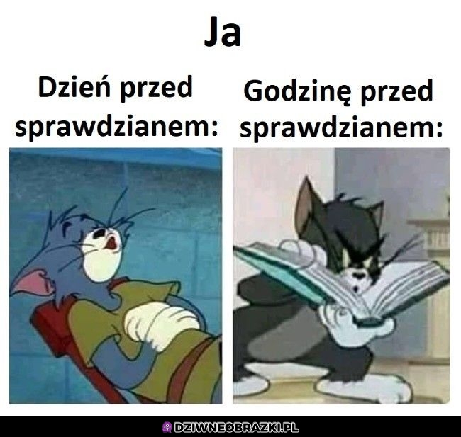 Zawsze przed sprawdzianami