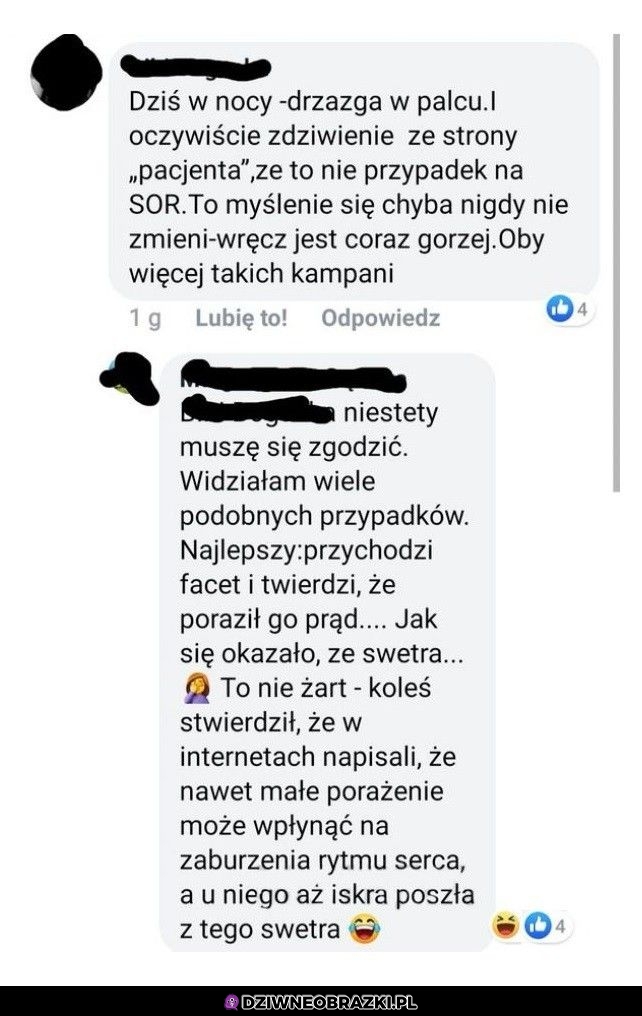 Ten przypadek zdecydowanie kwalifikował się na SOR