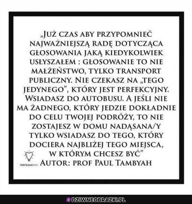 I tak właśnie wybraliśmy