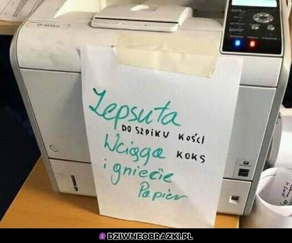 Zepsuta drukarka