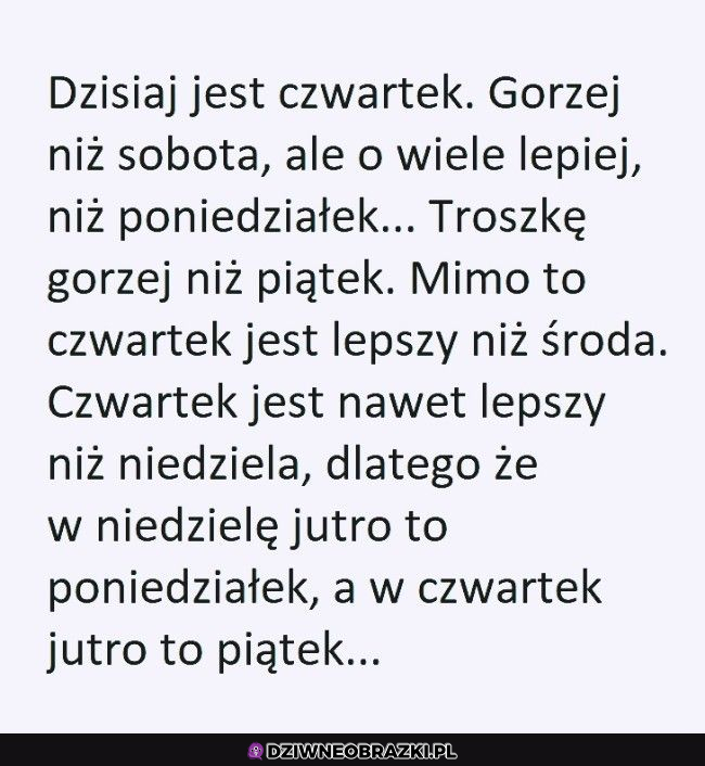 czwartek <3