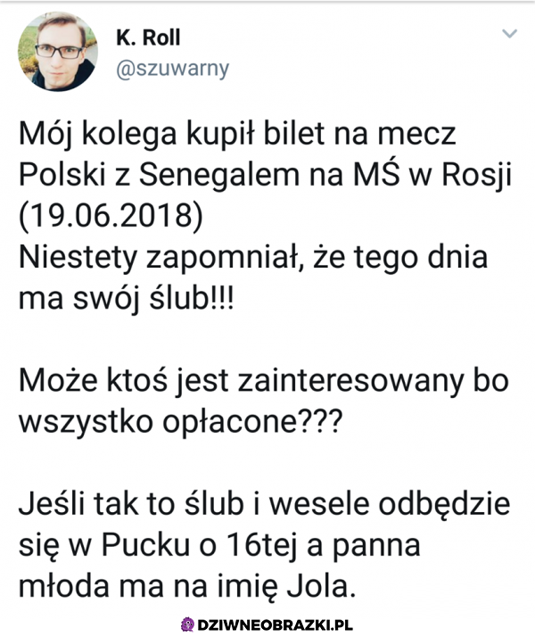 Czy ktoś chętny na zastępstwo? 