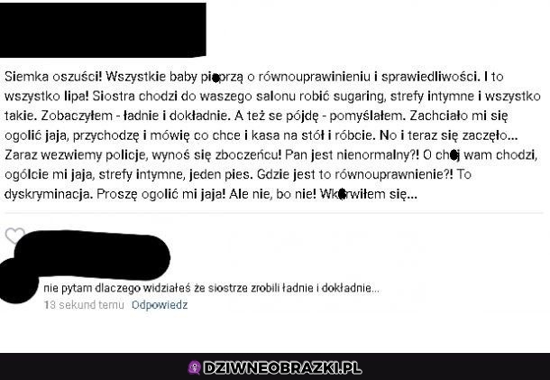 Gdzie jest to równouprawnienie?