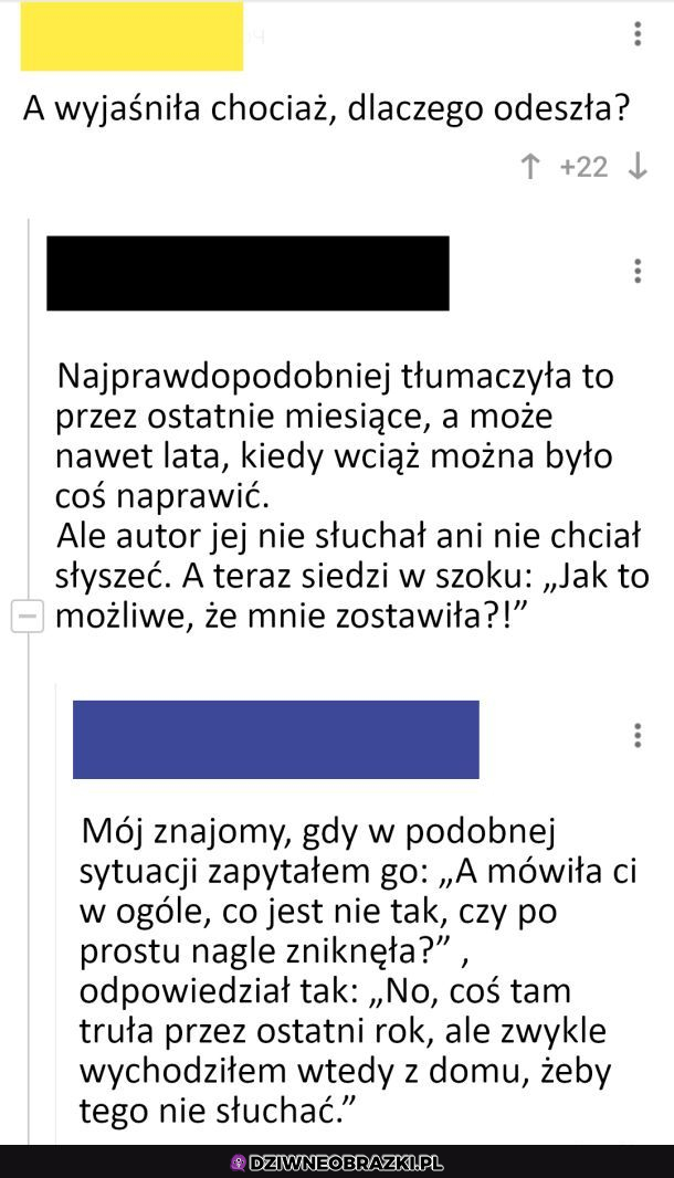 Dlaczego odeszła?