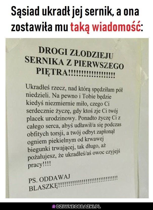 Kiedy ktoś pod*ierdoli serniczek