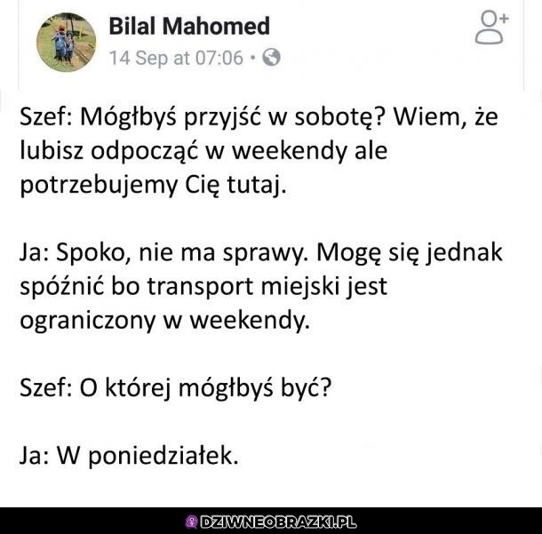 Praca w sobotę