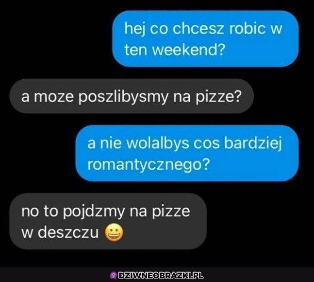 Pizza w deszczu brzmi dobrze